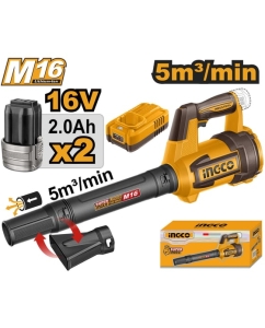 Купить Воздуходувка аккумуляторная INGCO 16В 5 м3/мин INDUSTRIAL CABLI168082  в E-mobi