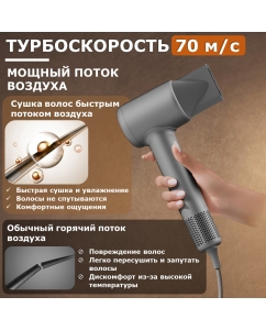 Купить Фен Deerma DEM-CF51W 1400 Вт серый  в E-mobi