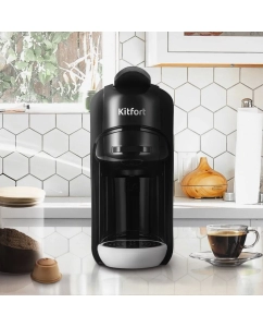 Купить Кофемашина капсульного типа Kitfort KT-7546 белый; черный  в E-mobi