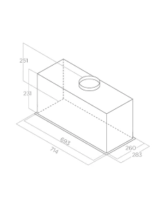 Купить Вытяжка встраиваемая Elica FOLD GR/A/72 серая  в E-mobi