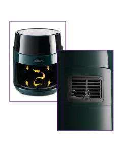 Купить Аэрогриль Kitfort КТ-2222 черный  в E-mobi