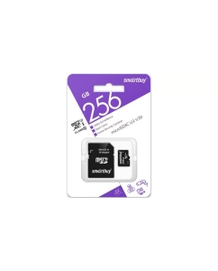 Купить Карта памяти SmartBuy Micro SDXC 256Гб Class10 U3 V30 SB256GBSDCCTV 4690626088818 в E-mobi