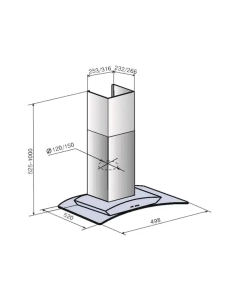Купить Вытяжка настенная ELIKOR Аметист 50П-430-К3Д черный  в E-mobi