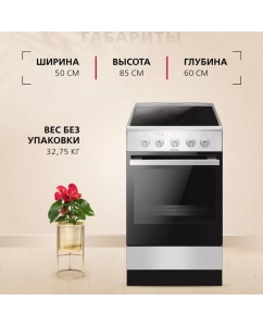 Купить Электрическая плита Hansa FCCS53042H серебристый  в E-mobi
