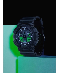 Купить Японские наручные часы Casio G-SHOCK GA-100BEG-1A с хронографом  в E-mobi
