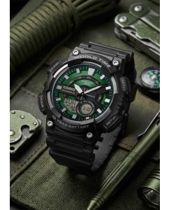 Купить Японские наручные часы Casio Collection AEQ-110W-3A2 с хронографом  в E-mobi