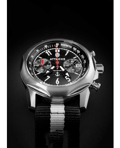 Купить Российские наручные часы ATTACHE MARINE-CHRONO-SBLACK1 с хронографом  в E-mobi