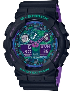 Купить Японские наручные часы Casio G-SHOCK GA-100BL-1AER с хронографом в E-mobi
