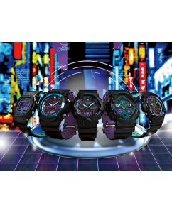 Купить Японские наручные часы Casio G-SHOCK GA-100BL-1AER с хронографом  в E-mobi