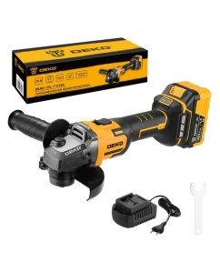 Купить Углошлифовальная машина бесщеточная DEKO DKAG-125, 20В, 1_4.0Ач 083-1063  в E-mobi