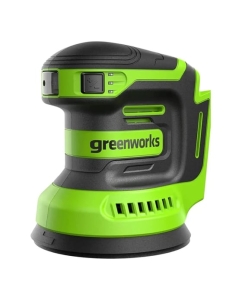 Купить Эксцентриковая шлифмашина аккумуляторная GreenWorks OS325, 24V, 125 мм, 5000-8000-11000 об/мин, амплитуда 2.4 мм, 1х2Ач, ЗУ, кор 3100907VUA в E-mobi