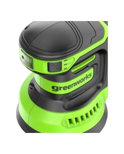 Купить Эксцентриковая шлифмашина аккумуляторная GreenWorks OS325, 24V, 125 мм, 5000-8000-11000 об/мин, амплитуда 2.4 мм, 1х2Ач, ЗУ, кор 3100907VUA  в E-mobi