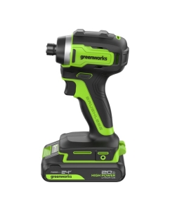 Купить Винтоверт ударный аккумулятор GreenWorks ID3170, 24V, б/щет, 0-3200об/мин, 4000 уд/мин, HEX 1/4, 170Нм,2х2Ач, ЗУ, коробка (3804907VUС) 3804907VUC  в E-mobi