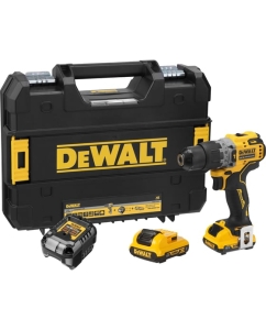 Купить Ударная дрель-шуруповерт Dewalt DCD706D2, 12 В, 1500 об/мин, 25500 уд/мин, с 2 АКБ 2 Ач и ЗУ, в кейсе TSTAK DCD706D2-QW в E-mobi