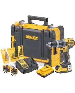 Купить Дрель-шуруповерт ударная DEWALT DCK796D2T, 18 В, 2000 об/мин, 34000 уд/мин, с 2 АКБ 2 Ач, ЗУ и набором оснастки, в кейсе TSTAK DCK796D2T-QW в E-mobi