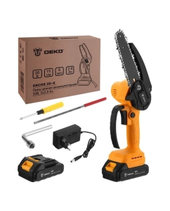 Купить Цепная аккумуляторная пила DEKO DKCHS 20-6 20 В, 2x2 А*ч 063-4309 в E-mobi
