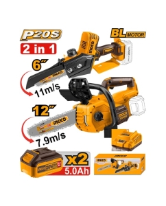 Купить Набор аккумуляторных цепных пил INGCO 20В 2 шт (2) INDUSTRIAL COSLI240788  в E-mobi