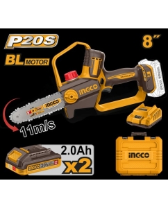 Купить Пила цепная мини INGCO 8, акк, Б/щ, P20S (20В) CGSLI20882  в E-mobi