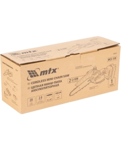 Купить Цепная мини-пила аккумуляторная MTX MCS-150, шина 150 мм, Li-Ion, 20 В 58641  в E-mobi