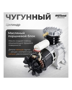 Купить Компрессор AV Steel AV 24л/8 бар/140л AV-965110  в E-mobi