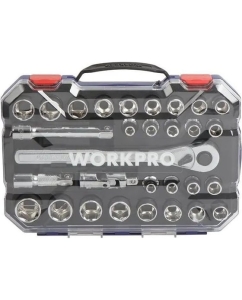 Купить Набор торцевых головок WORKPRO 1/2, в кейсе, 30 шт WP202525 в E-mobi