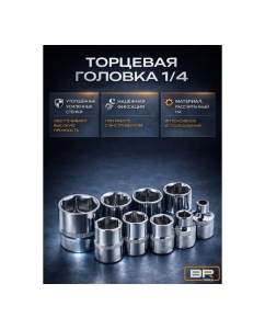Купить Набор торцевых головок с трещоткой BestRoom 1/4 Набор головок с трещоткой 1/4(115-555)  в E-mobi