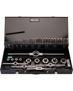 Купить Набор метчиков и плашек VOLKEL левых M3 - M20 HSS-G 52пр 49271 V49271  в E-mobi