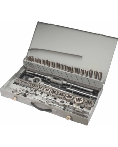 Купить Набор метчиков и плашек MASTER-TOOL HSS-G M3 -M24 64пр 1017701010004 в E-mobi