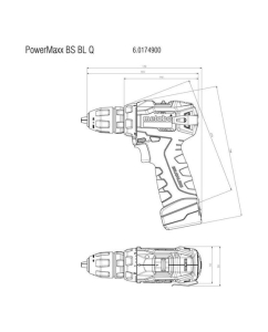 Купить Аккумуляторная дрель Metabo PowerMaxx BS BL Q -шпв, бесщеточный 2x2.0Ач, кейс 601749500  в E-mobi
