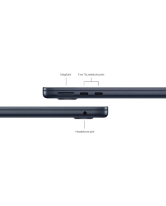 Купить Ноутбук Apple MacBook Air A3113 (MC8K4LL/​A) M3 8 core 16Gb SSD256Gb/​8 core GPU 13.6" Liquid Retina (2560x1664) Mac OS midnight WiFi BT Cam  в E-mobi