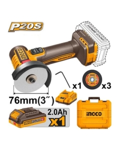 Купить Мини-УШМ INGCO аккумуляторная, б/щ, 76 мм, P20S(20В) CAGLI207625  в E-mobi