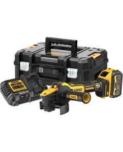 Купить Аккумуляторная угловая шлифмашина Dewalt DCG409VST1, 18/54 В, 125 мм, 9000 об/мин, с АКБ 6 Ач и ЗУ, в кейсе TSTAK () DCG409VST1-QW в E-mobi