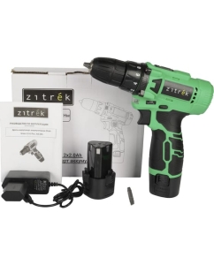 Купить Дрель-шуруповерт аккумуляторная Zitrek Green 12-Li Plus, 12В, 2x2.0Ач 083-1114 в E-mobi