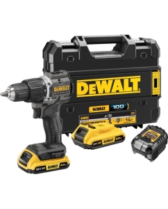 Купить Ударная дрель-шуруповерт DEWALT DCD100D2T, 18В, 1650 об/мин, 28050 уд/мин, с 2 АКБ 2 Ач и ЗУ, в кейсе TSTAK DCD100D2T-QW в E-mobi