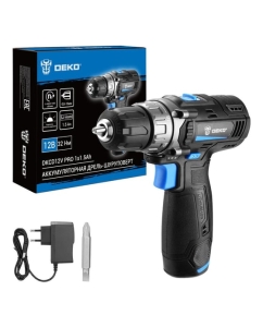 Купить Аккумуляторная дрель-шуруповерт DEKO DKCD12V PRO, 12В, 1x1.5Ач 083-1003  в E-mobi