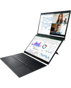 Купить Ноутбук ASUS Zenbook Duo 2025 UX8406CA-QL345X (90NB14X1-M00M30-Win11Pro) Ultra 7 255H 32Gb SSD 1Tb Intel Arc Graphics 14 WUXGA OLED TS 75Втч Серый  в E-mobi
