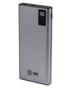 Портативный аккумулятор Cactus CS-PBFSLT-10000 серый | emobi