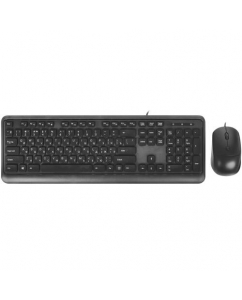 Купить Клавиатура+мышь проводная DEXP KM-3004BU черный в E-mobi