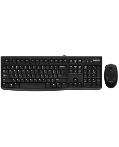 Клавиатура+мышь проводная Logitech Desktop MK120 черный | emobi