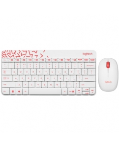 Клавиатура+мышь беспроводная Logitech MK240 Nano белый | emobi
