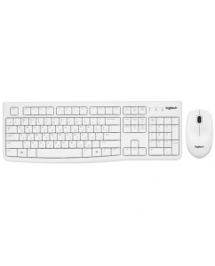 Купить Клавиатура+мышь проводная Logitech Desktop MK120 белый в E-mobi