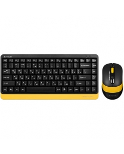 Клавиатура+мышь беспроводная A4Tech Fstyler FG1110 желтый | emobi