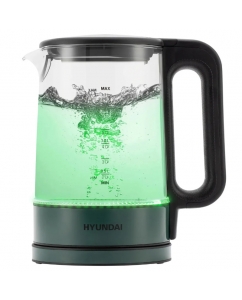 Чайник электрический Hyundai HYK-S4805, 2200Вт, темно-зеленый | emobi