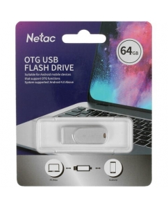 Память OTG USB Flash 64 ГБ Netac U785C [NT03U785C-064G-30PN] | emobi