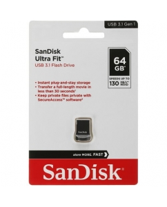 Память USB Flash 64 ГБ SanDisk Ultra Fit [SDCZ430-064G-G46] | emobi