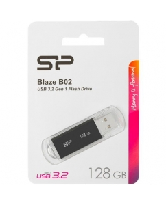 Память USB Flash 128 ГБ Silicon Power Blaze B02 [SP128GBUF3B02V1K] | emobi