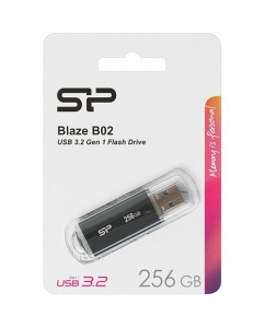 Память OTG USB Flash 256 ГБ Silicon Power Blaze B02 [SP256GBUF3B02V1K] | emobi