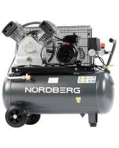 Купить Поршневой компрессор с ременной передачей NORDBERG 380В, ресивер 50 л, 420л/мин NCP50/420 в E-mobi