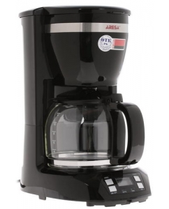Купить Кофеварка капельная Aresa AR-1606 черный 900 Вт, 1500 мл, исп. кофе - молотый в E-mobi