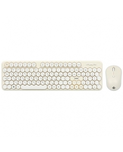 Купить Клавиатура+мышь беспроводная DEXP Honey бежевый в E-mobi